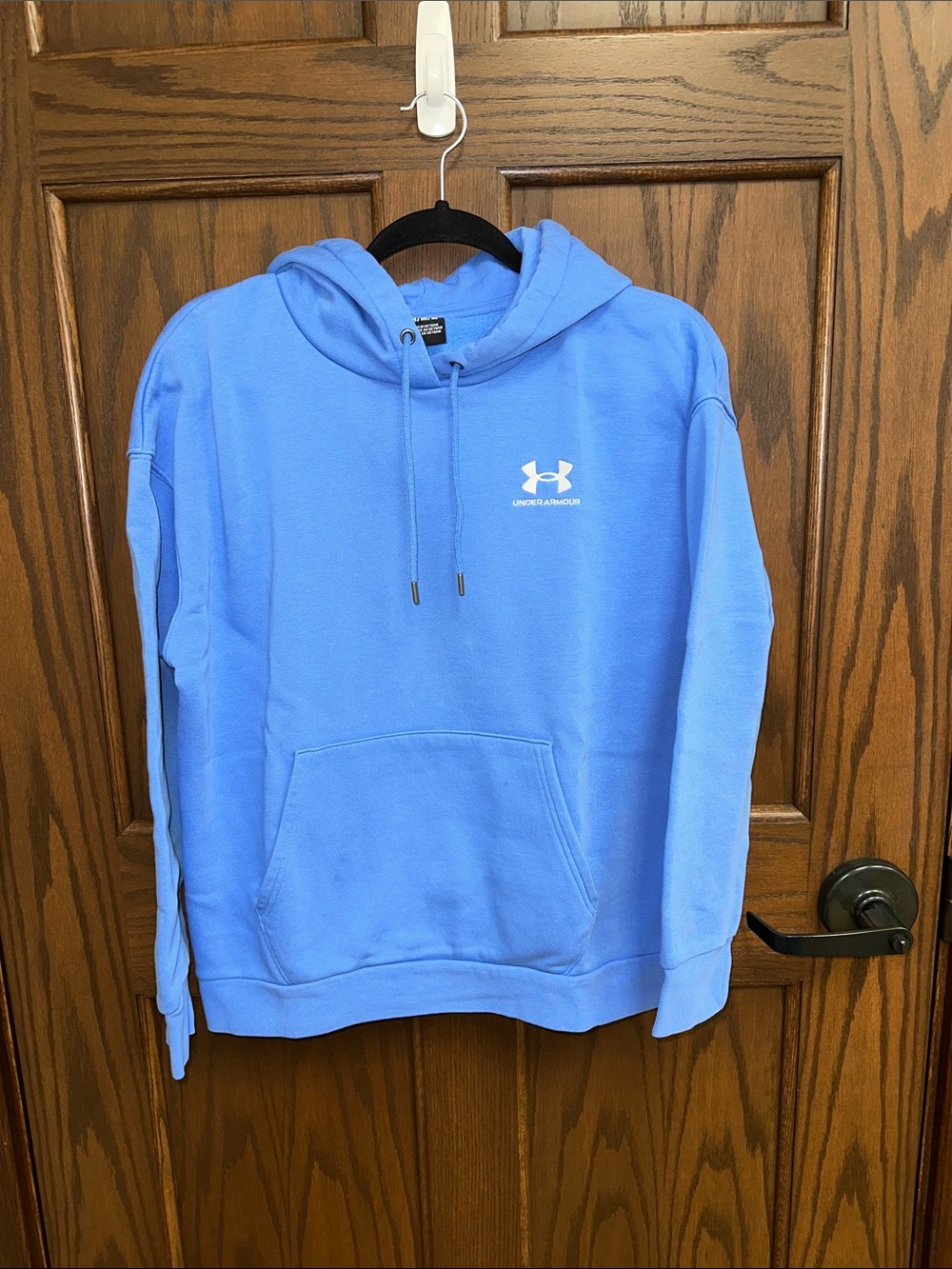 Under Armour Light Blue Pullover Hoodie with Logo